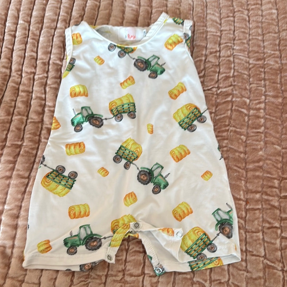 Kite Baby Tractor Print Romper